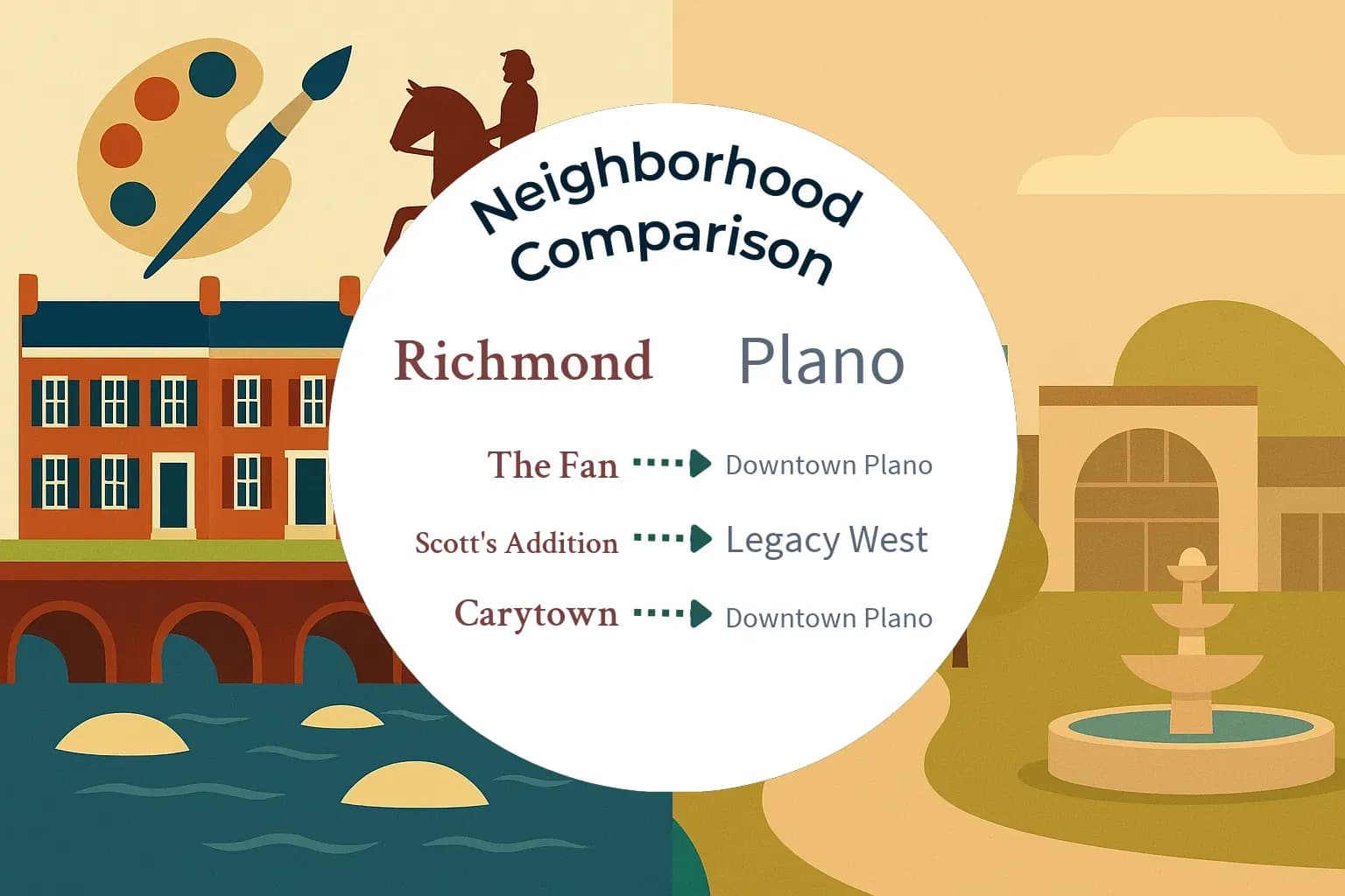 Richmond vs Plano Neighborhood Comparison