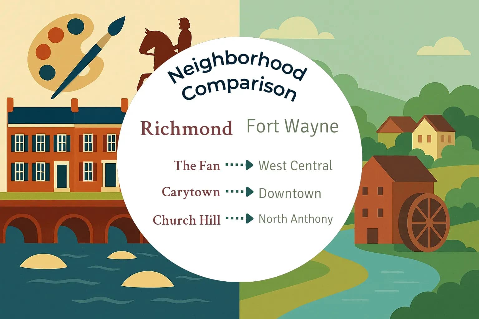 Richmond vs Fort Wayne Neighborhood Comparison
