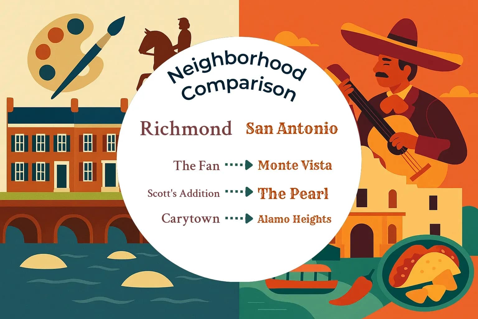 Richmond vs San Antonio Neighborhood Comparison