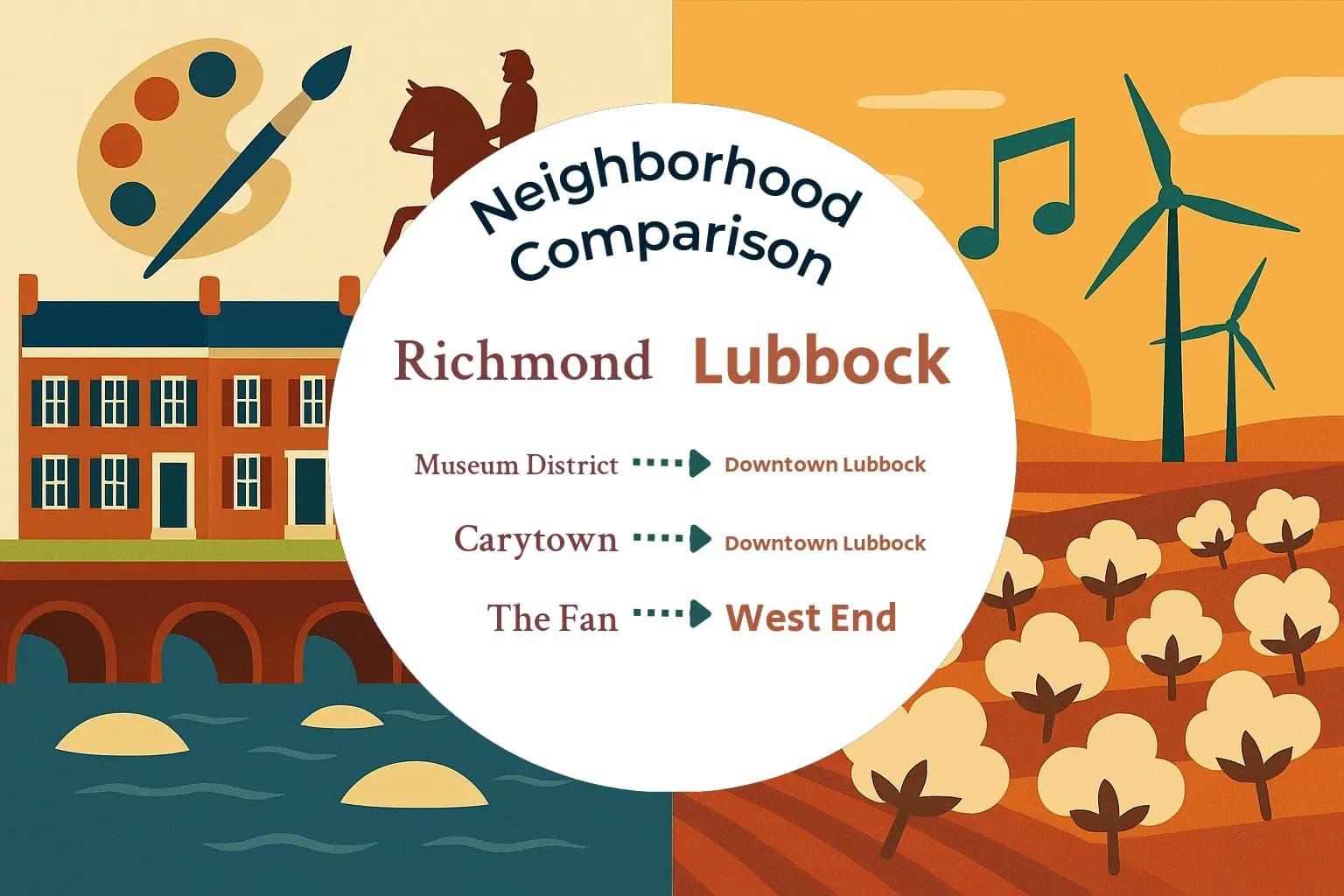 Richmond vs Lubbock Neighborhood Comparison