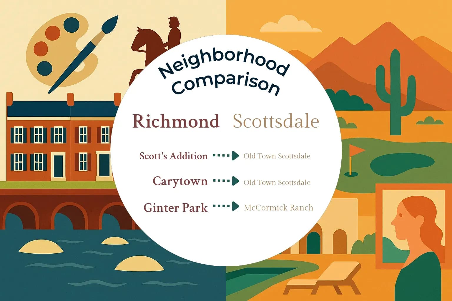 Richmond vs Scottsdale Neighborhood Comparison