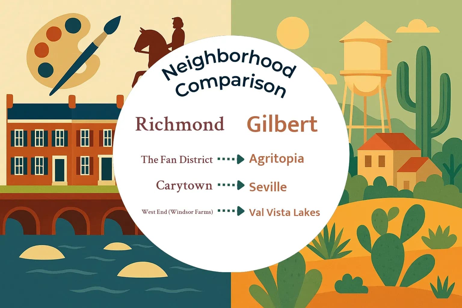 Richmond vs Gilbert Neighborhood Comparison