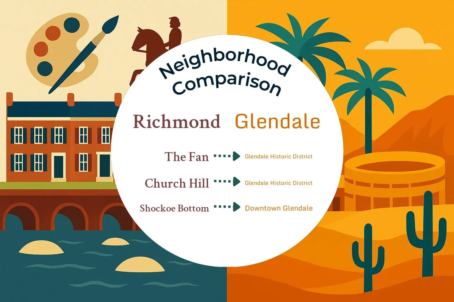 Richmond vs Glendale Neighborhood Comparison