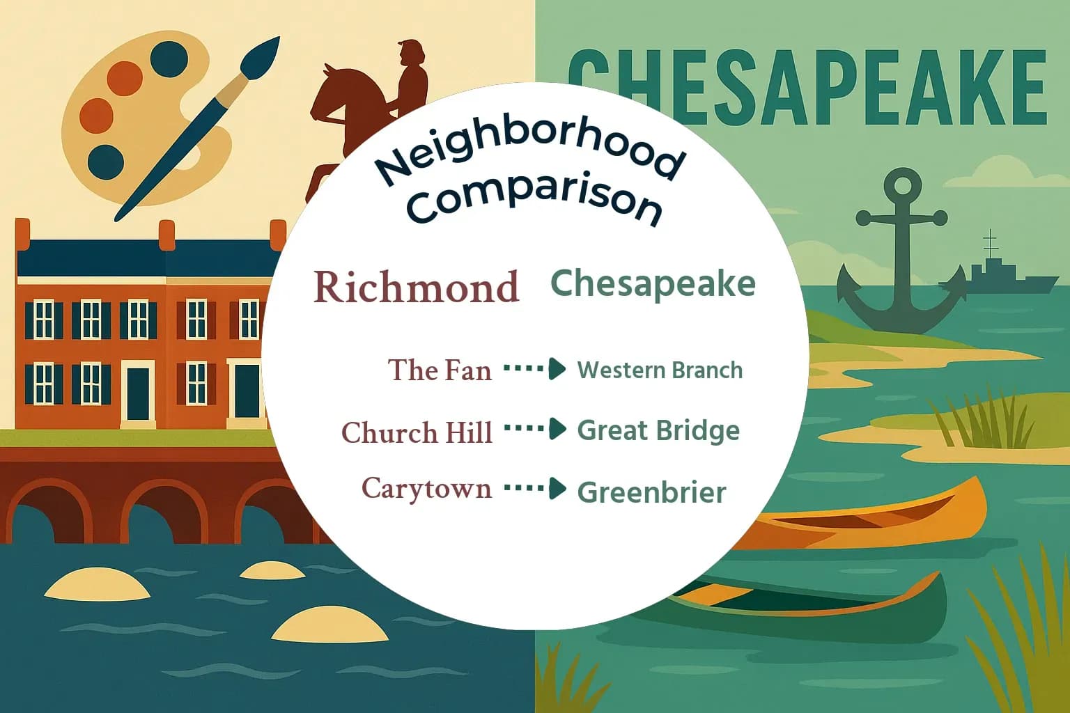 Richmond vs Chesapeake Neighborhood Comparison