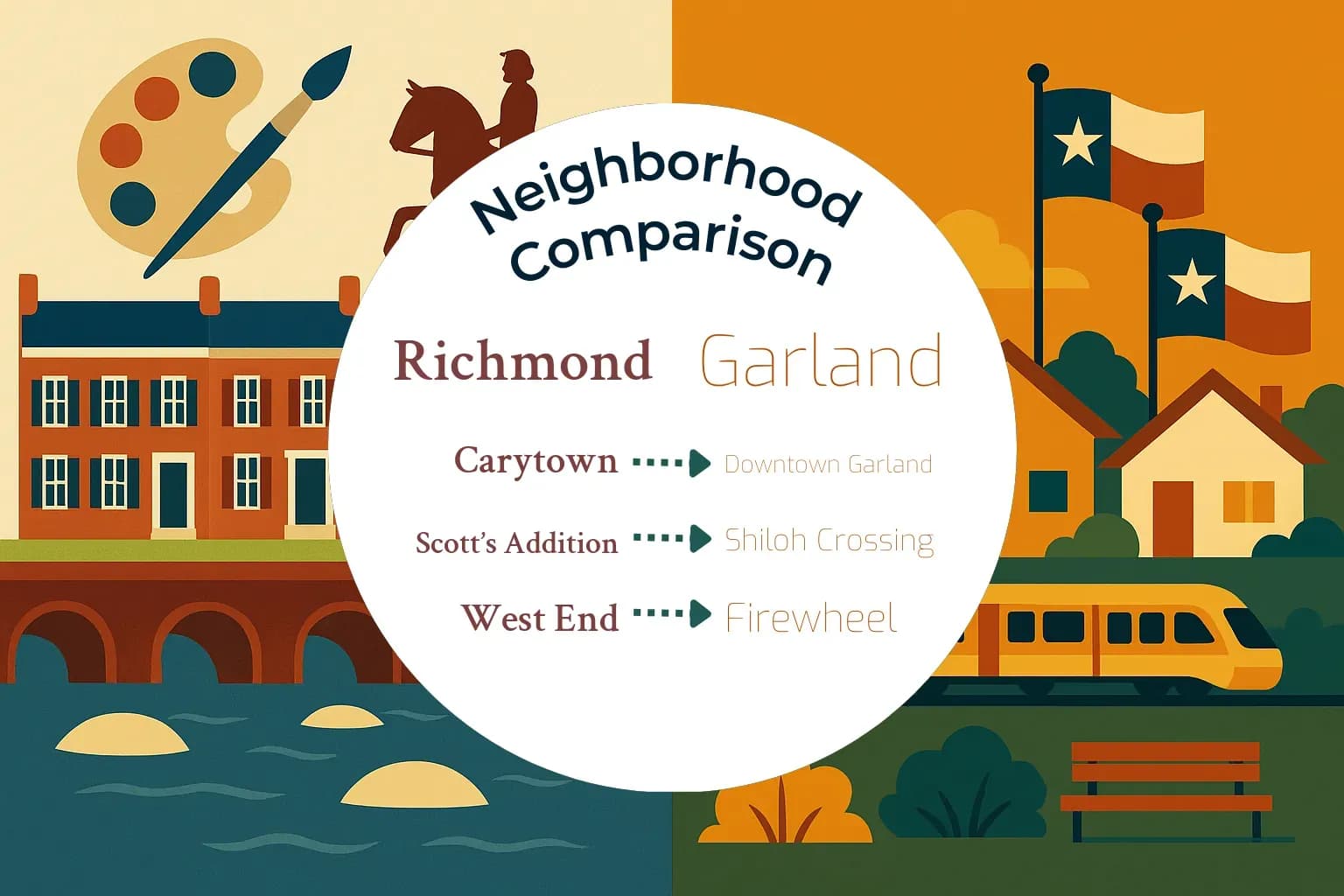 Richmond vs Garland Neighborhood Comparison