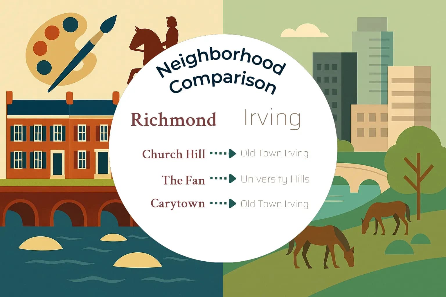 Richmond vs Irving Neighborhood Comparison