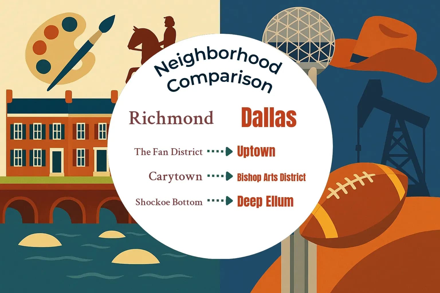 Richmond vs Dallas Neighborhood Comparison