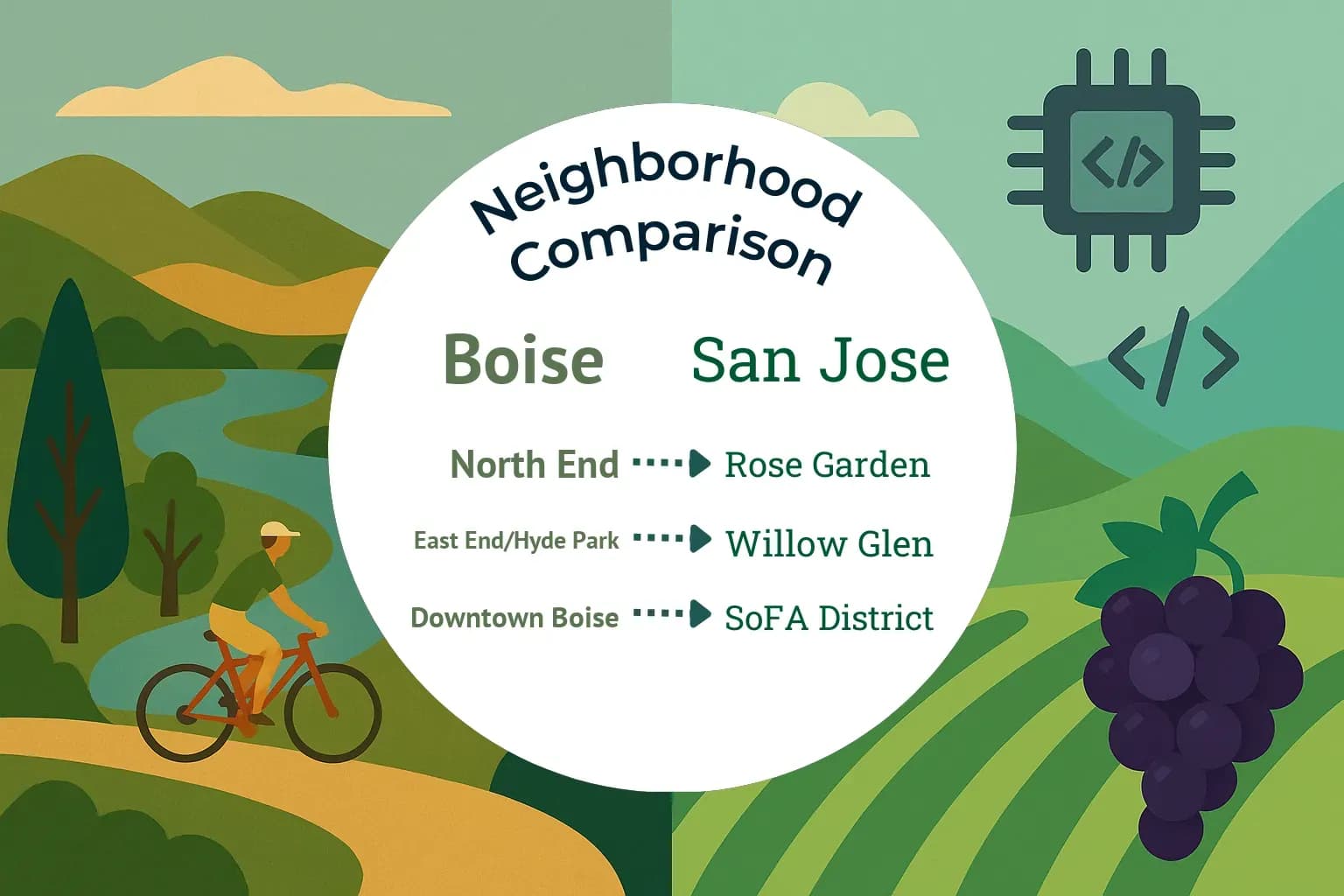 Boise vs San Jose Neighborhood Comparison