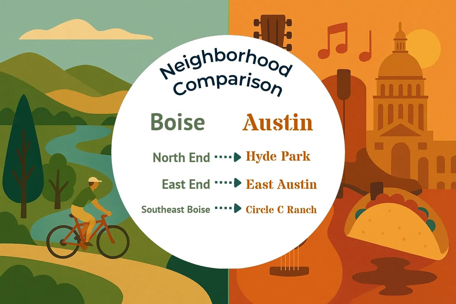 Boise vs Austin Neighborhood Comparison