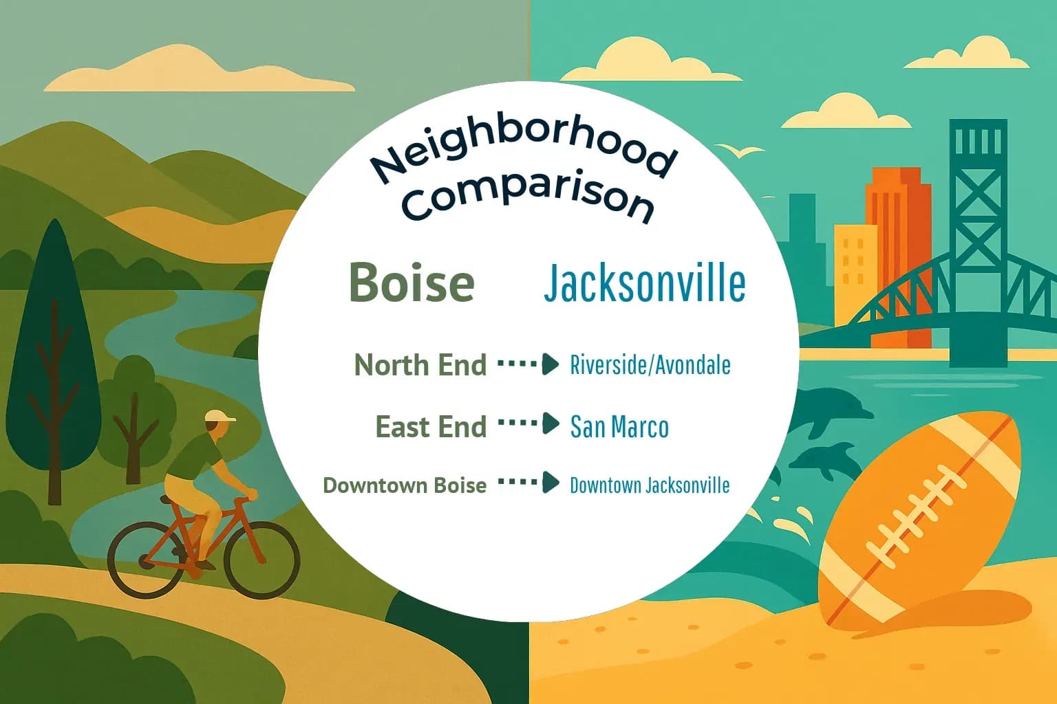 Boise vs Jacksonville Neighborhood Comparison