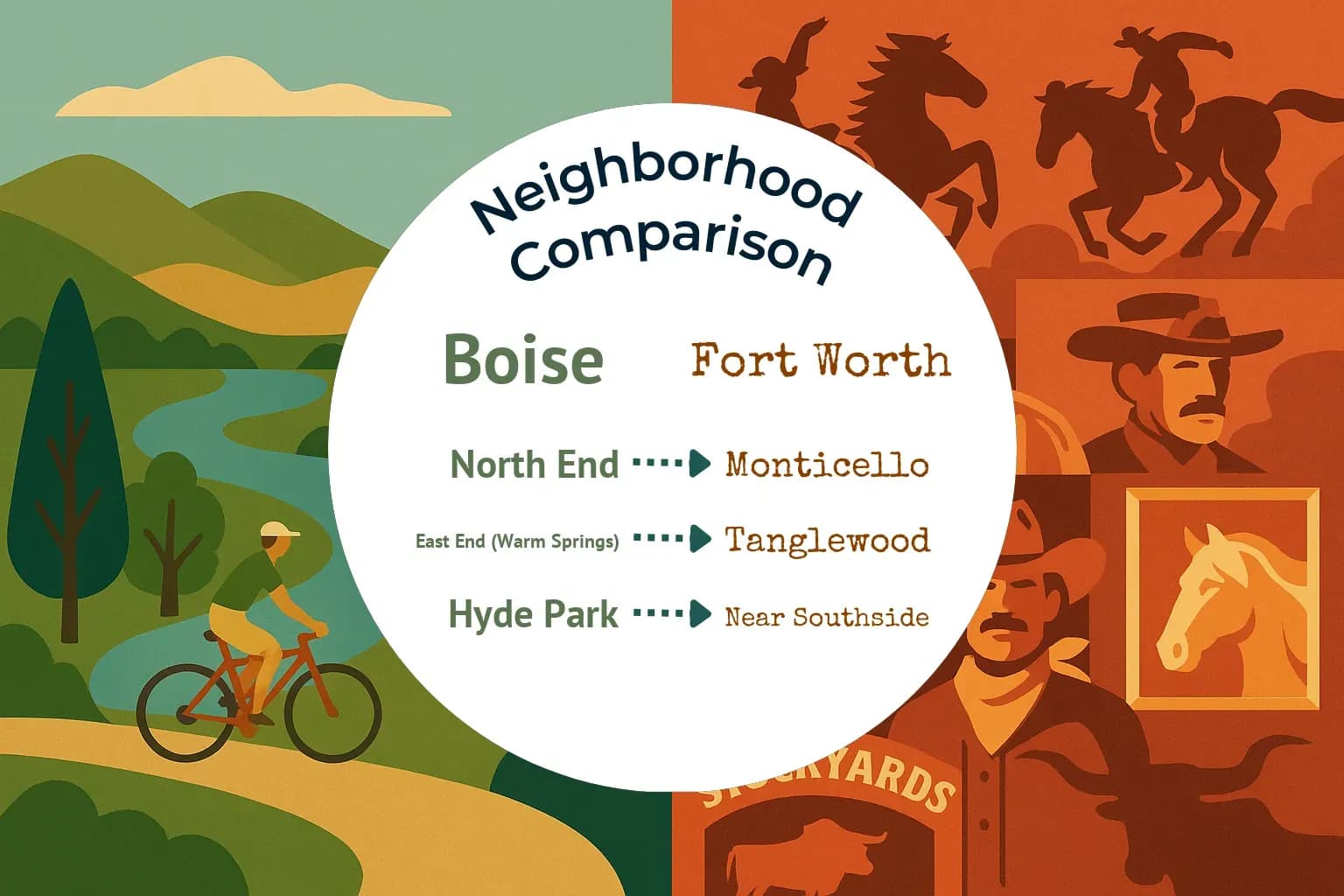 Boise vs Fort Worth Neighborhood Comparison