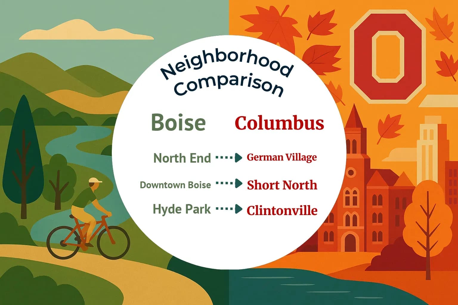 Boise vs Columbus Neighborhood Comparison