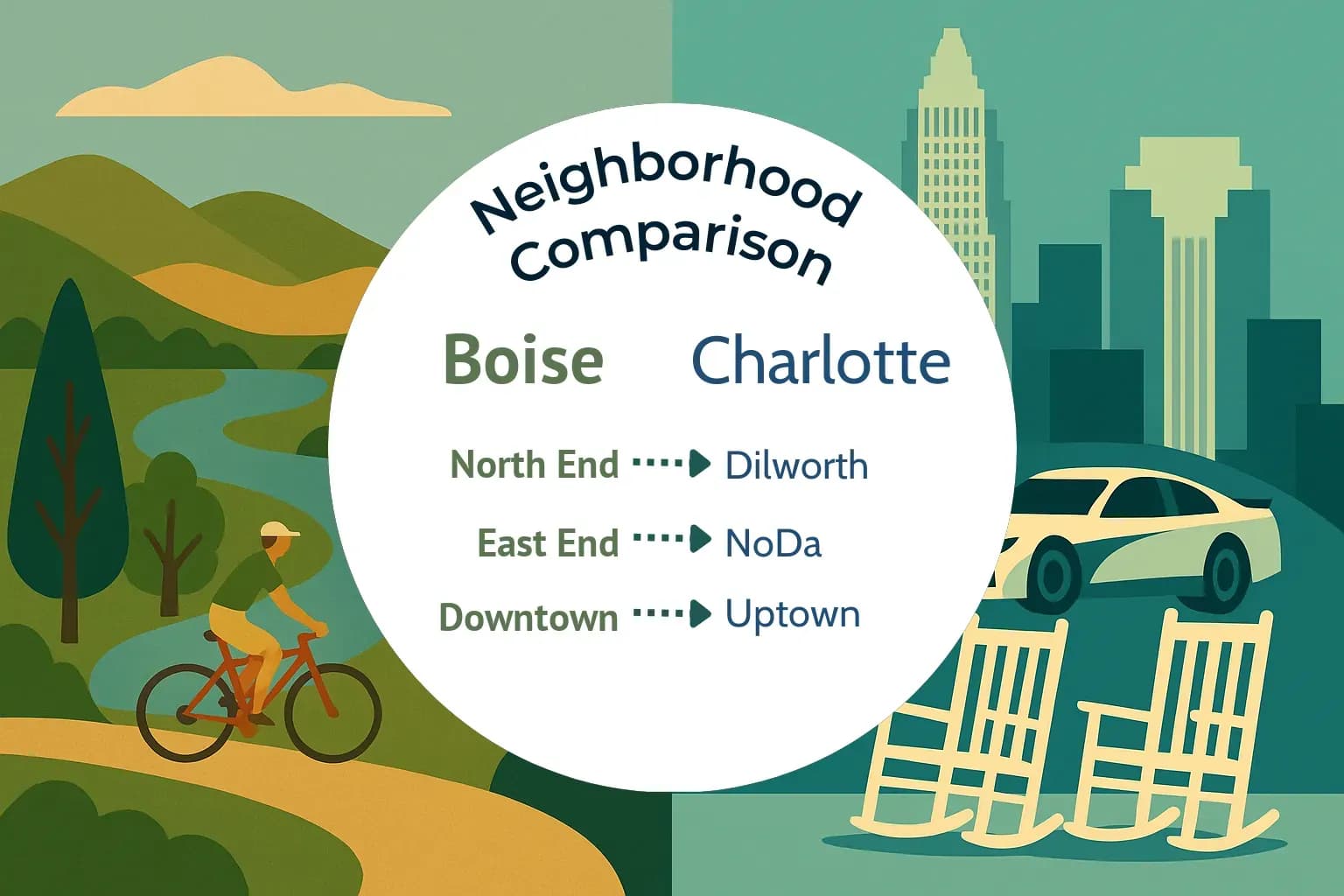 Boise vs Charlotte Neighborhood Comparison