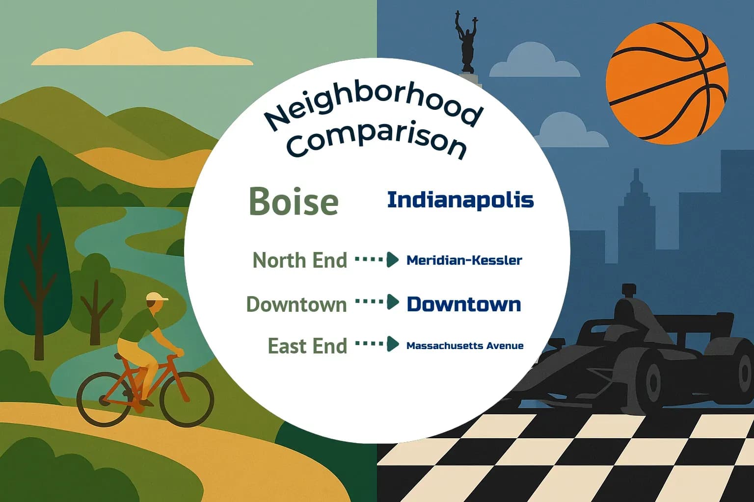 Boise vs Indianapolis Neighborhood Comparison