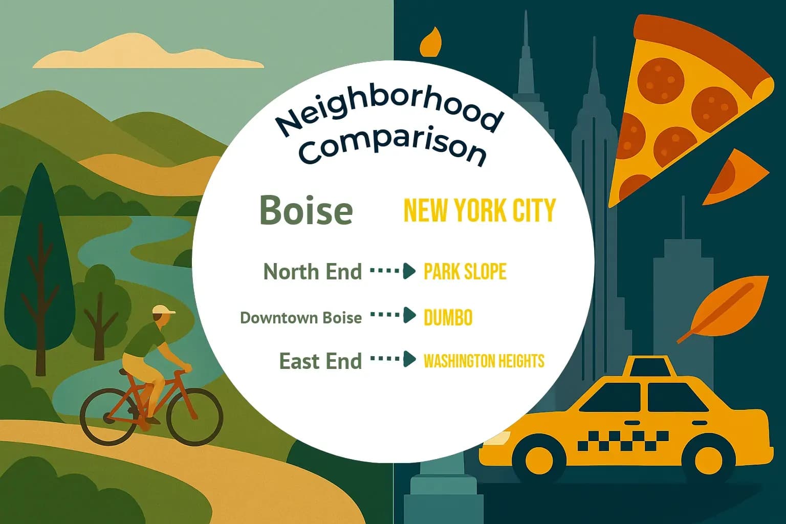 Boise vs New York City Neighborhood Comparison