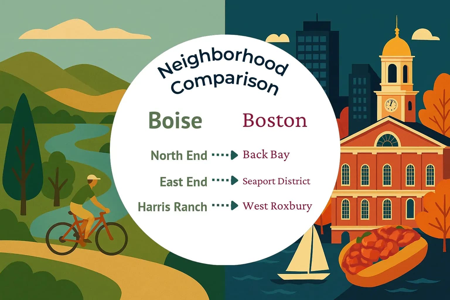 Boise vs Boston Neighborhood Comparison
