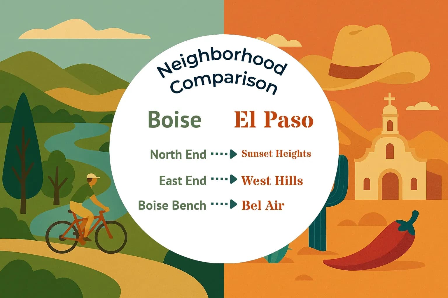 Boise vs El Paso Neighborhood Comparison