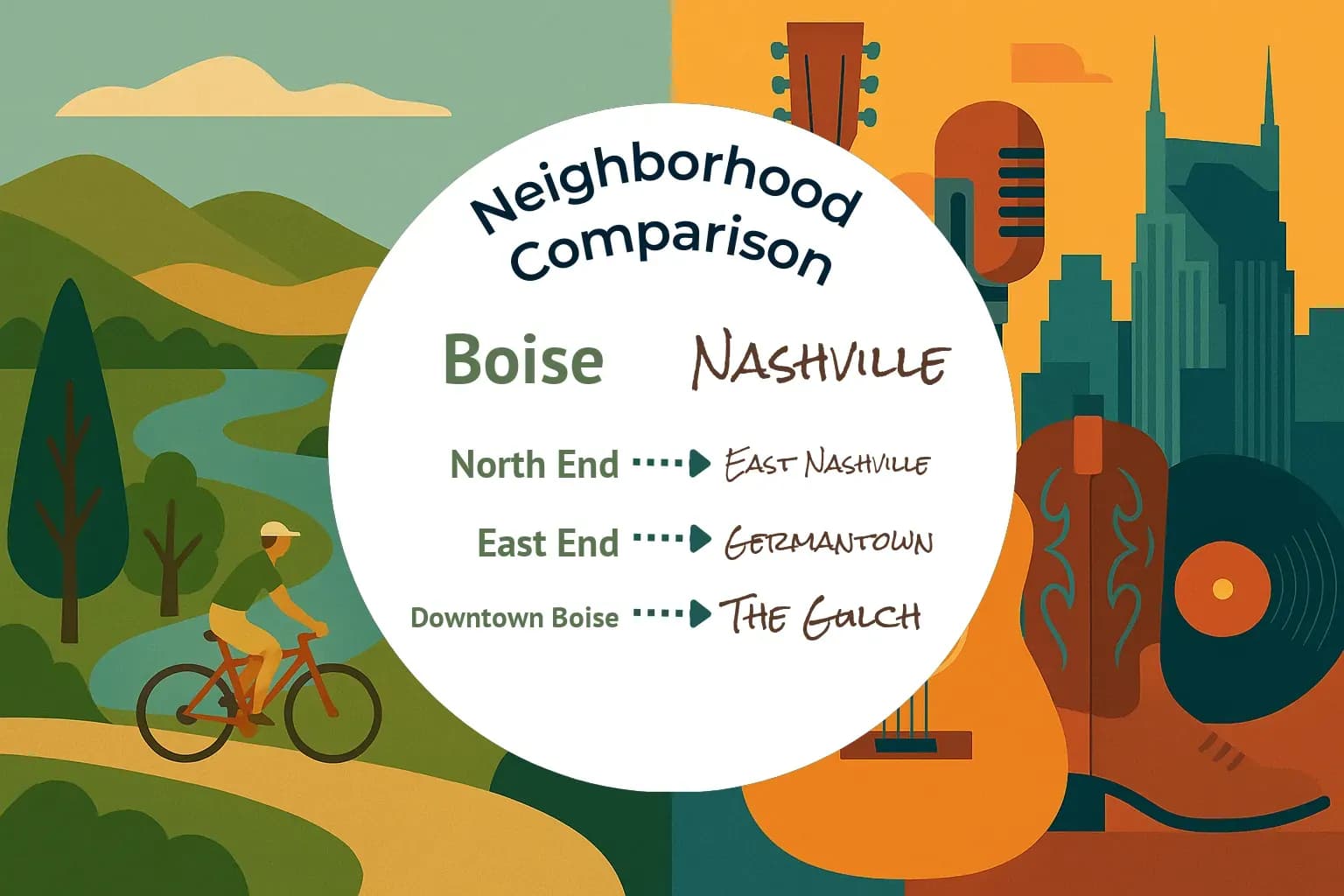 Boise vs Nashville Neighborhood Comparison