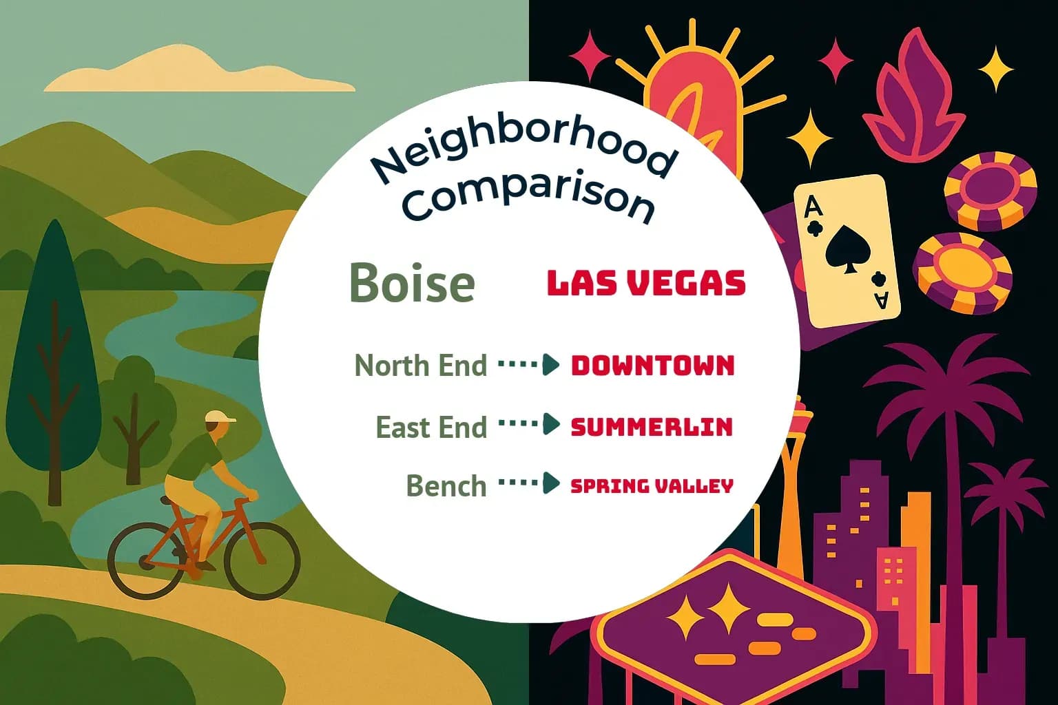 Boise vs Las Vegas Neighborhood Comparison