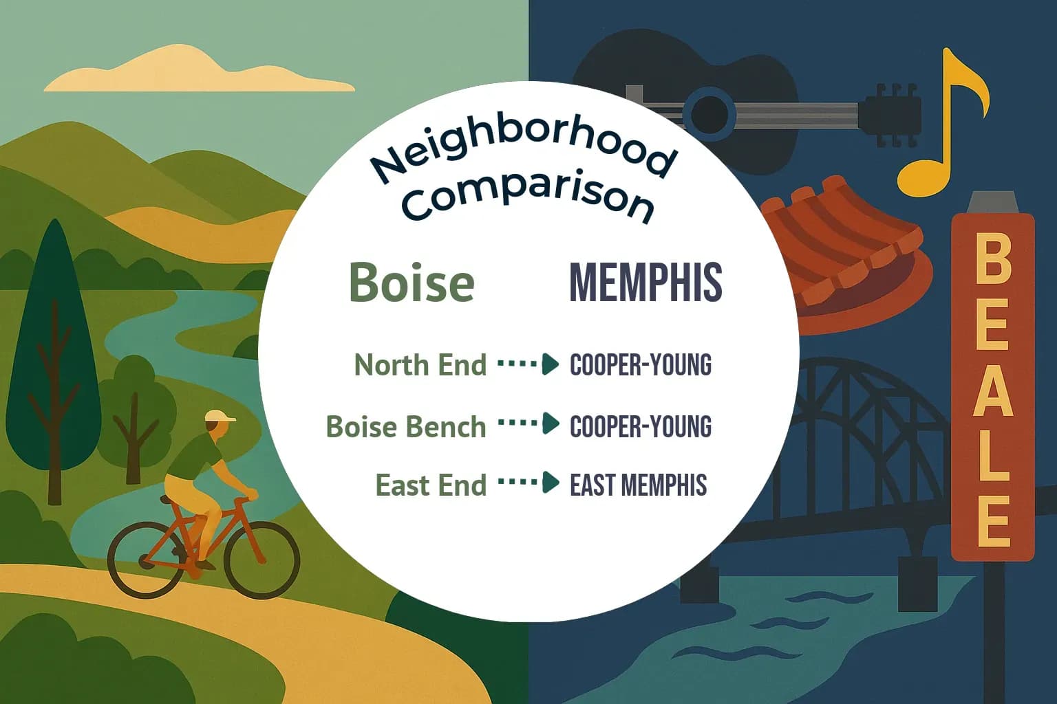 Boise vs Memphis Neighborhood Comparison