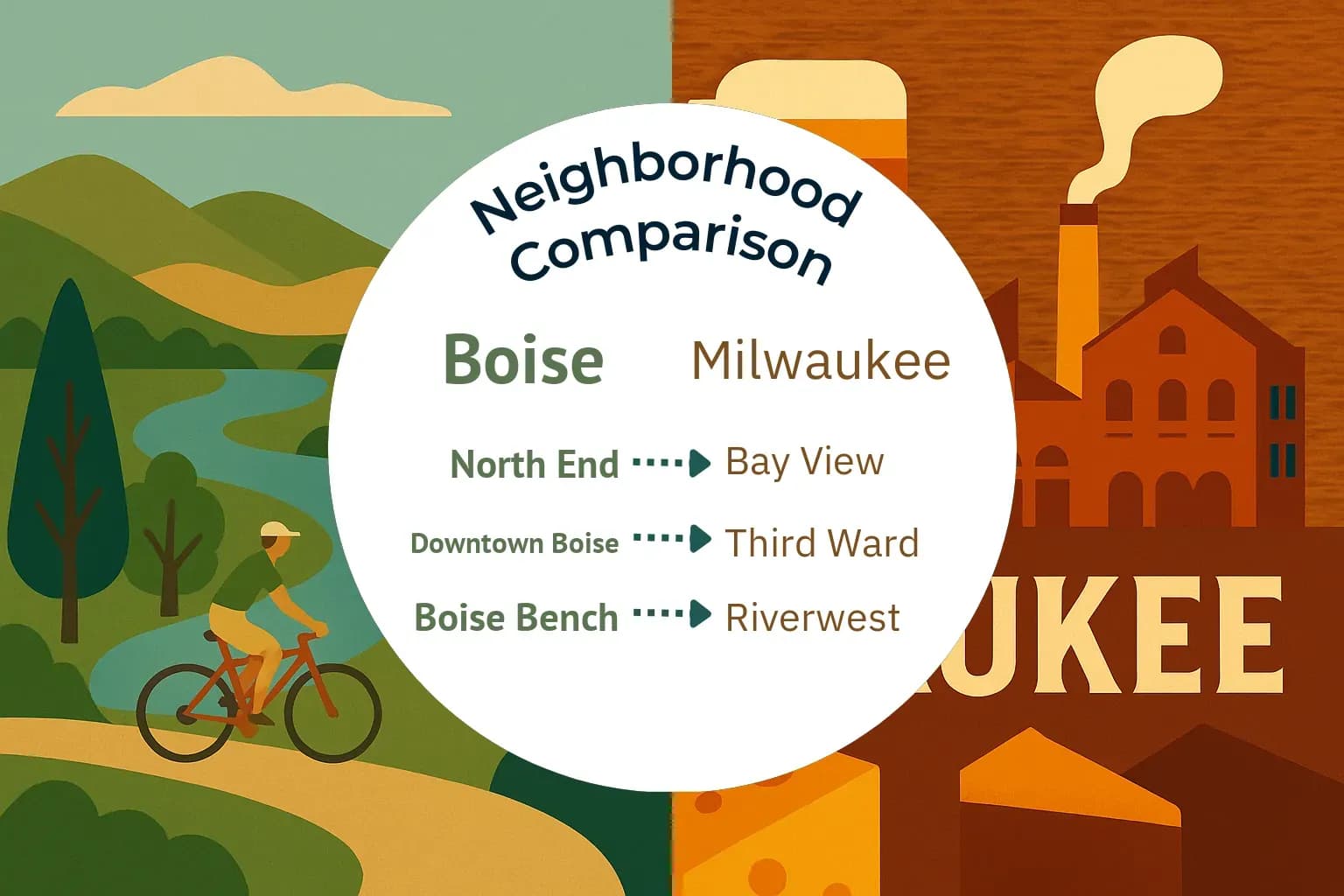 Boise vs Milwaukee Neighborhood Comparison