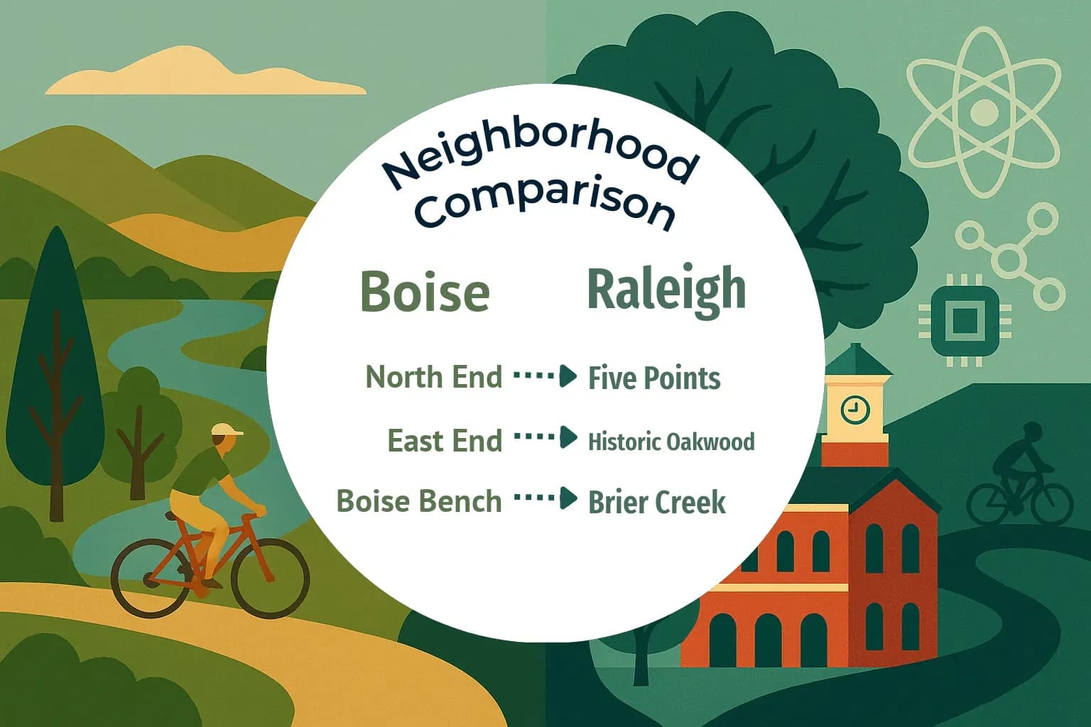 Boise vs Raleigh Neighborhood Comparison