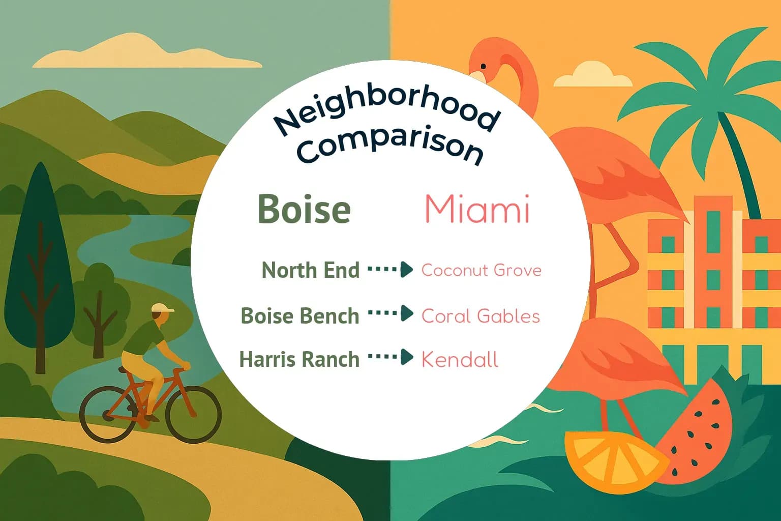 Boise vs Miami Neighborhood Comparison