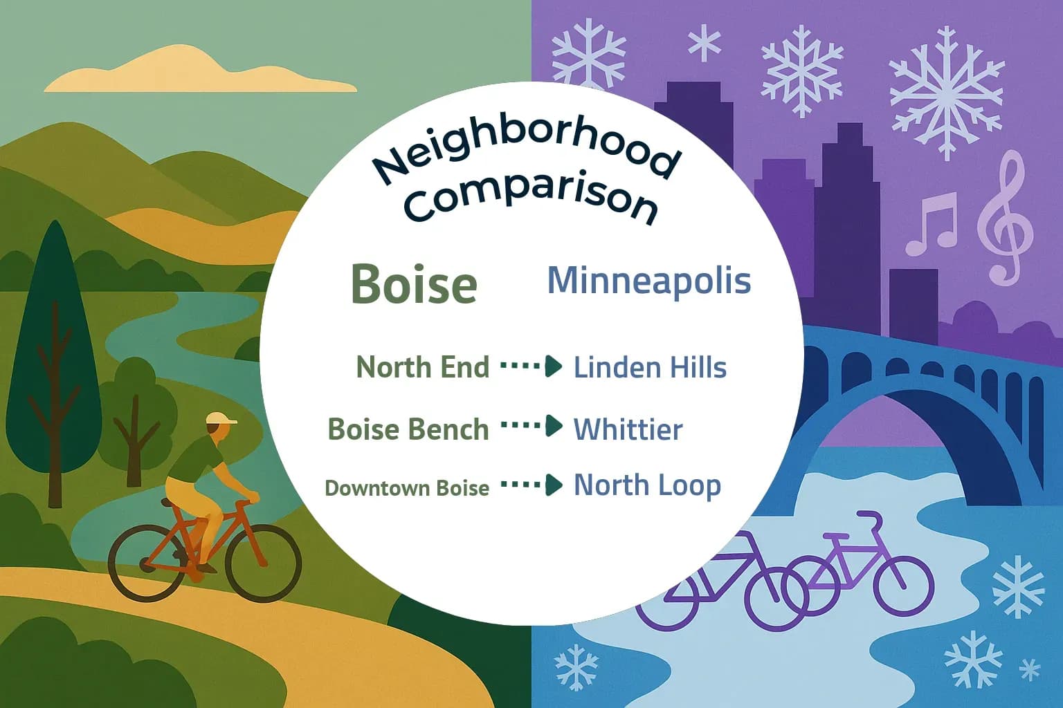 Boise vs Minneapolis Neighborhood Comparison
