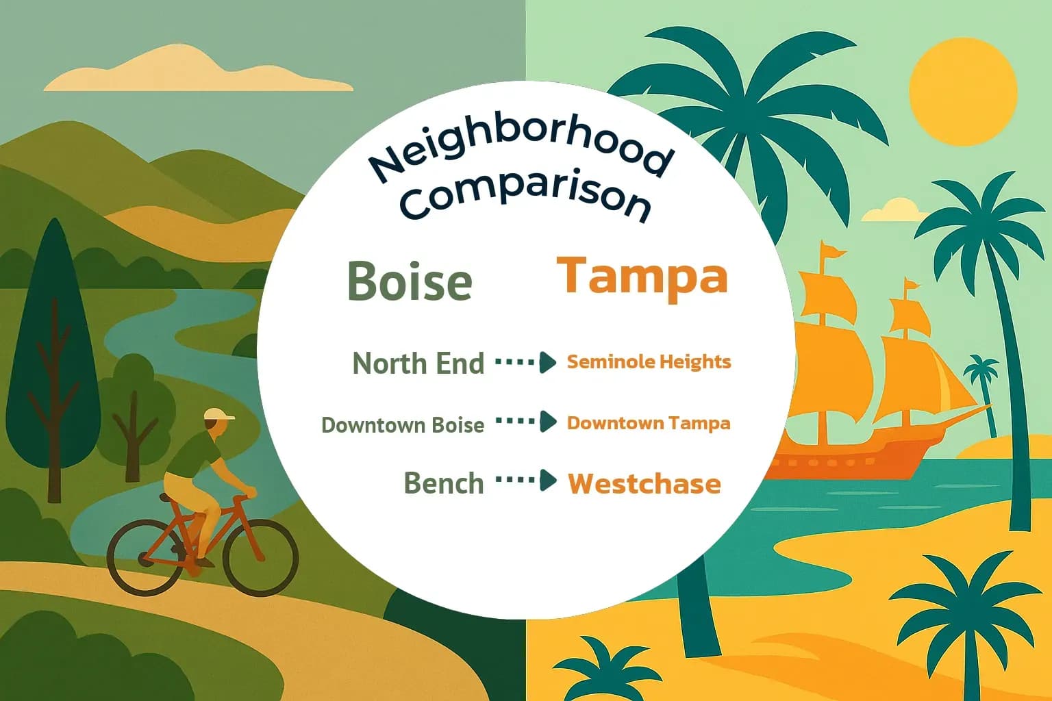 Boise vs Tampa Neighborhood Comparison