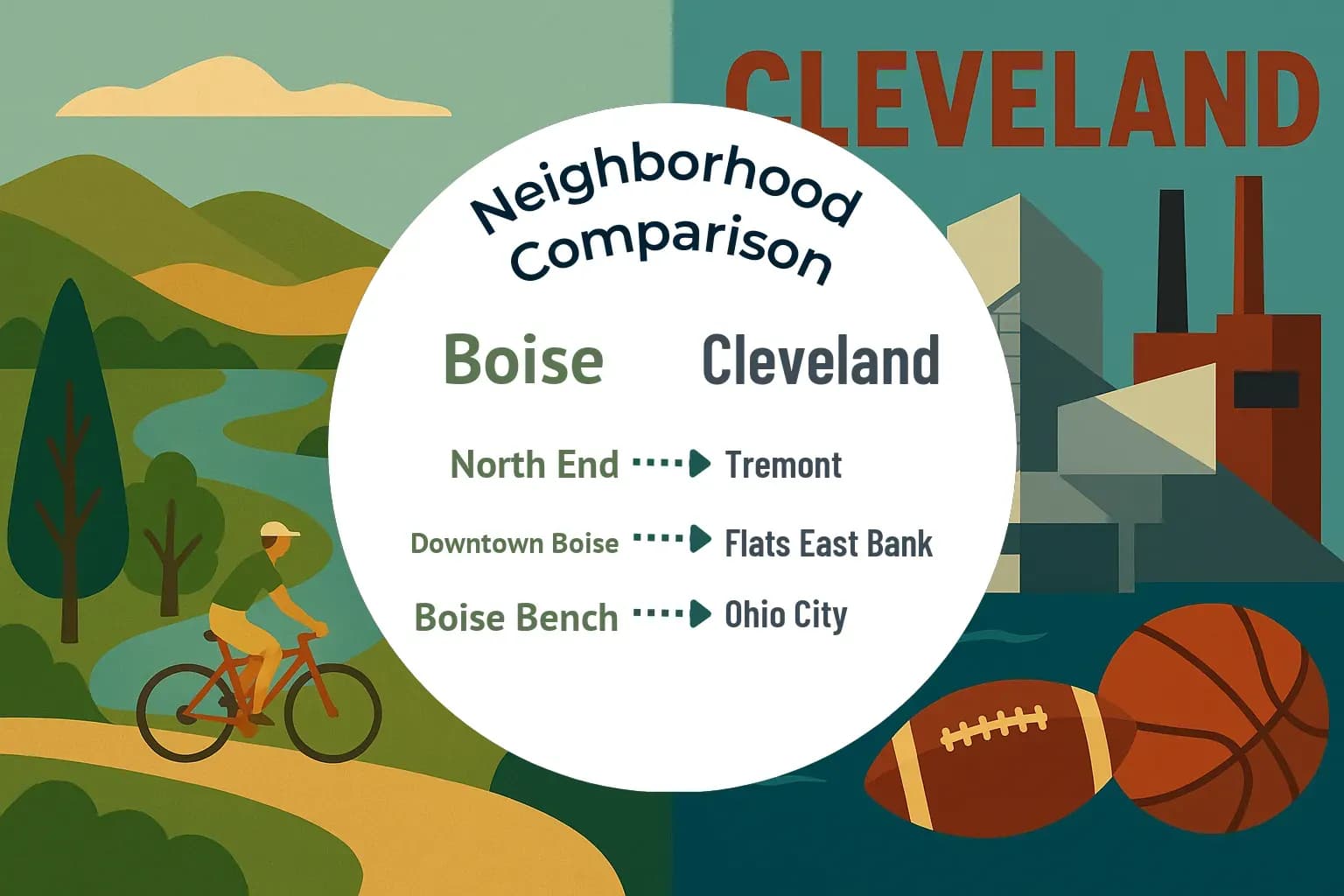 Boise vs Cleveland Neighborhood Comparison
