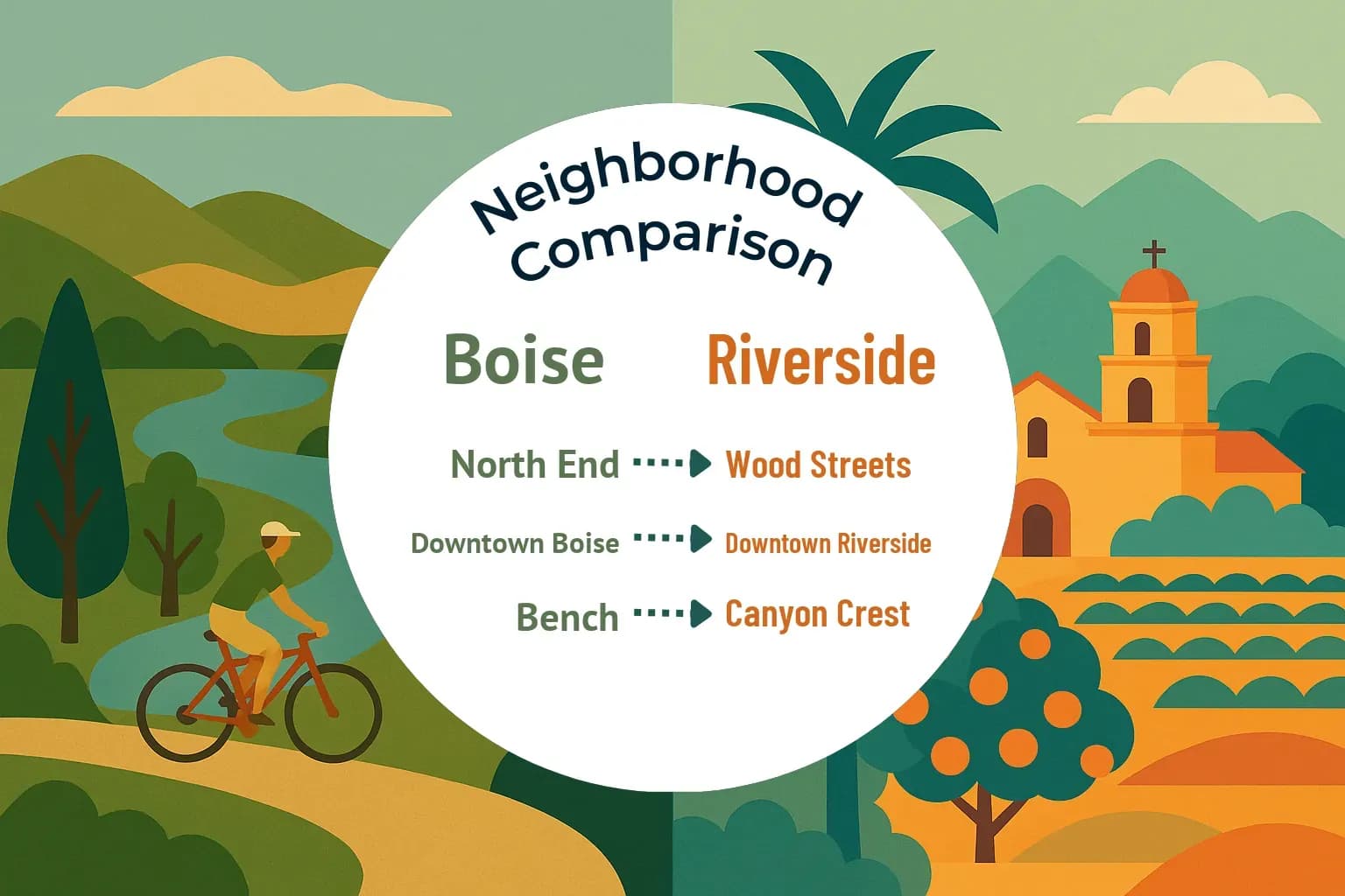 Boise vs Riverside Neighborhood Comparison