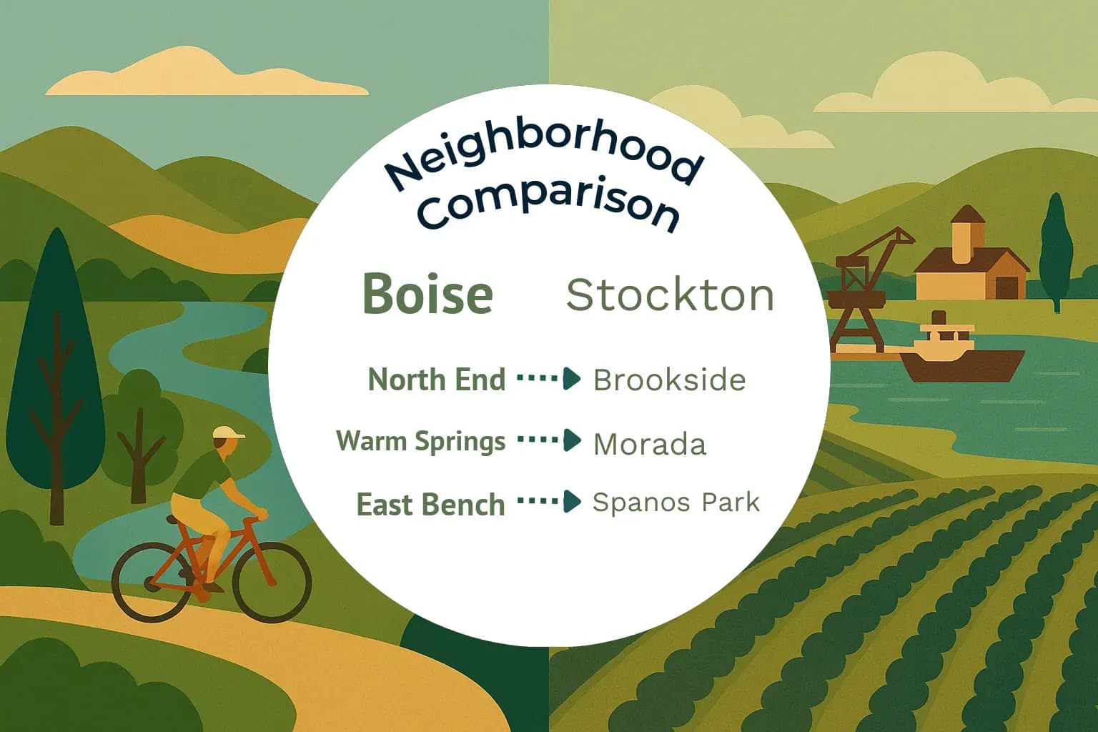 Boise vs Stockton Neighborhood Comparison