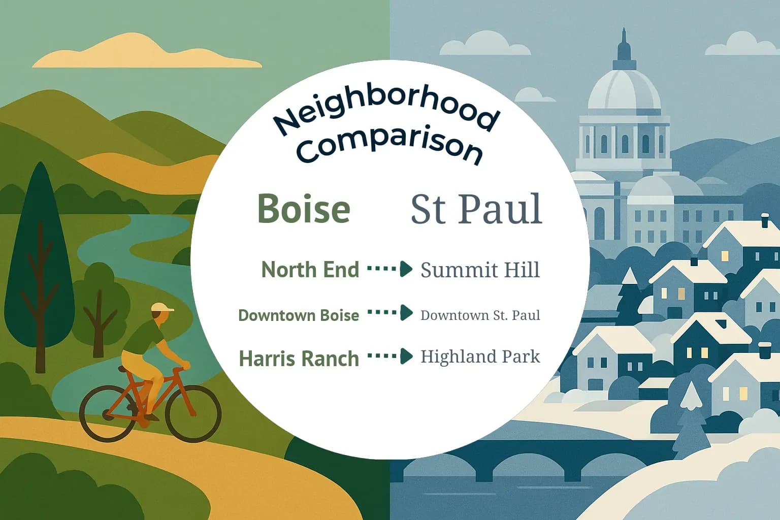 Boise vs St. Paul Neighborhood Comparison