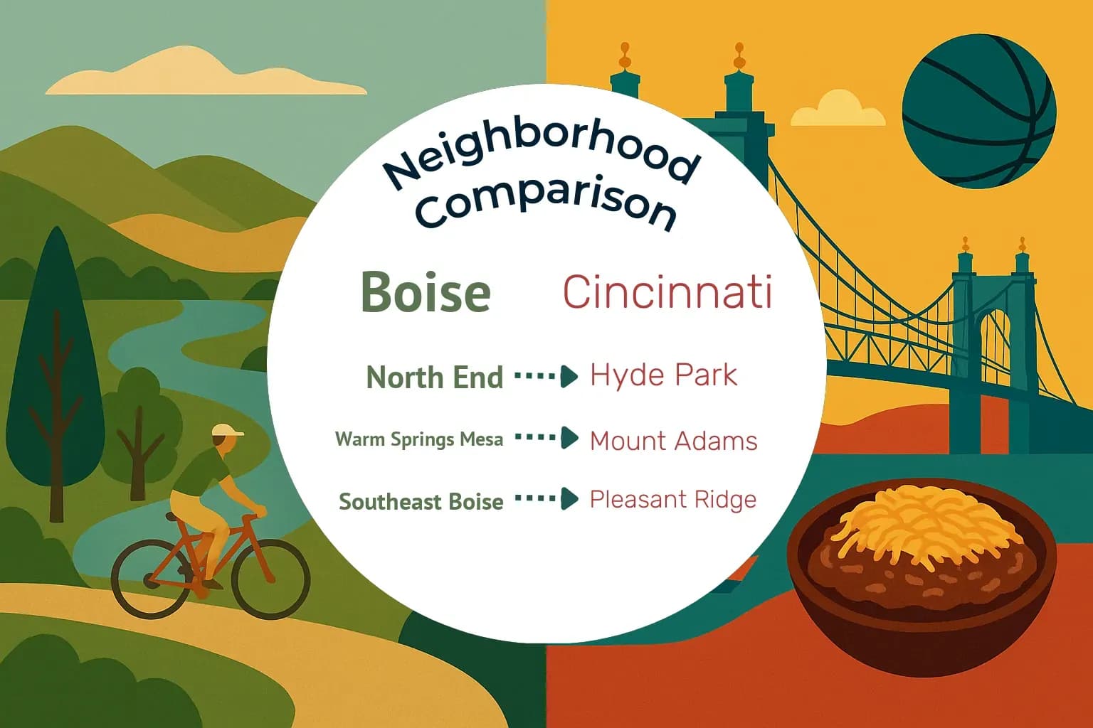 Boise vs Cincinnati Neighborhood Comparison