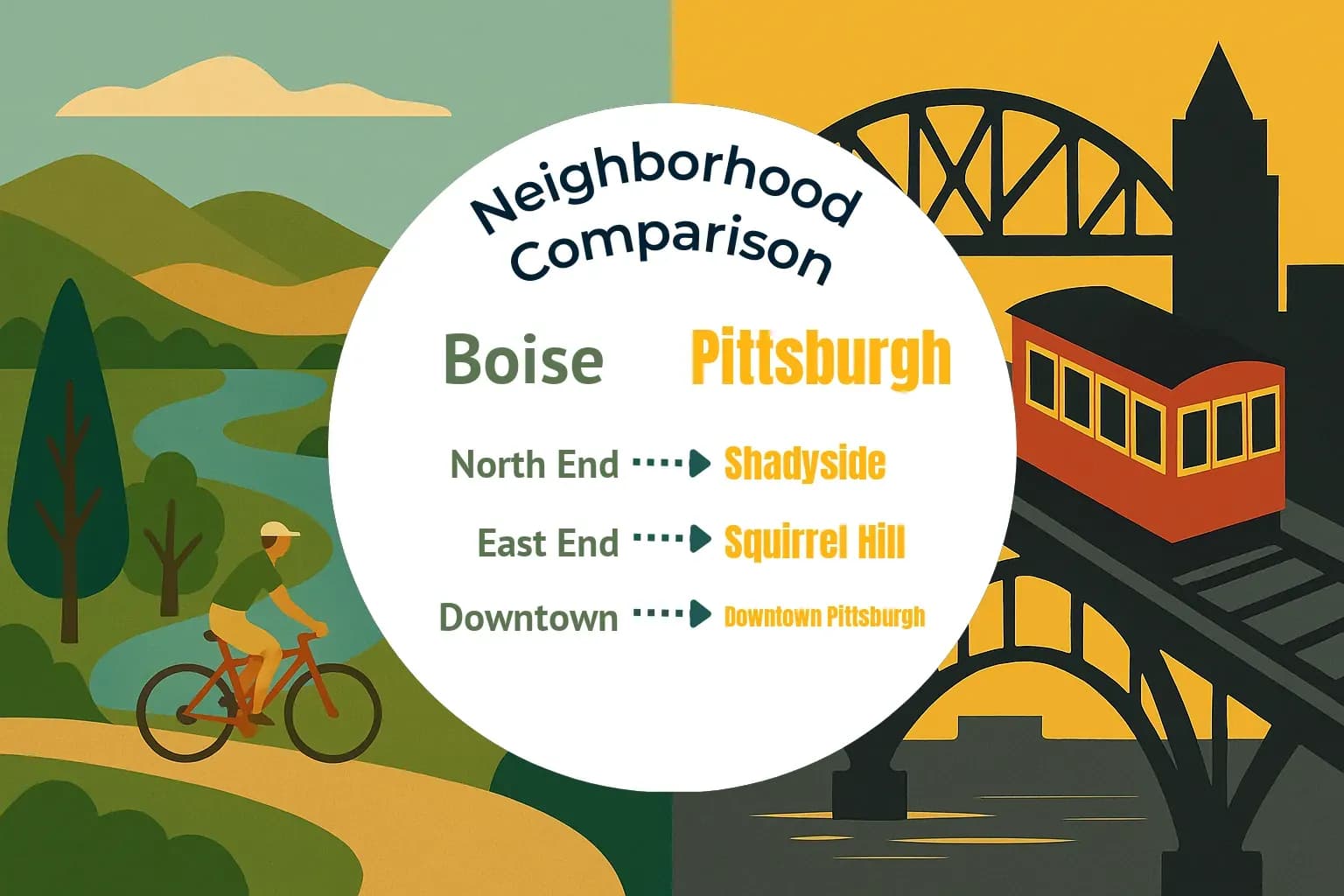Boise vs Pittsburgh Neighborhood Comparison