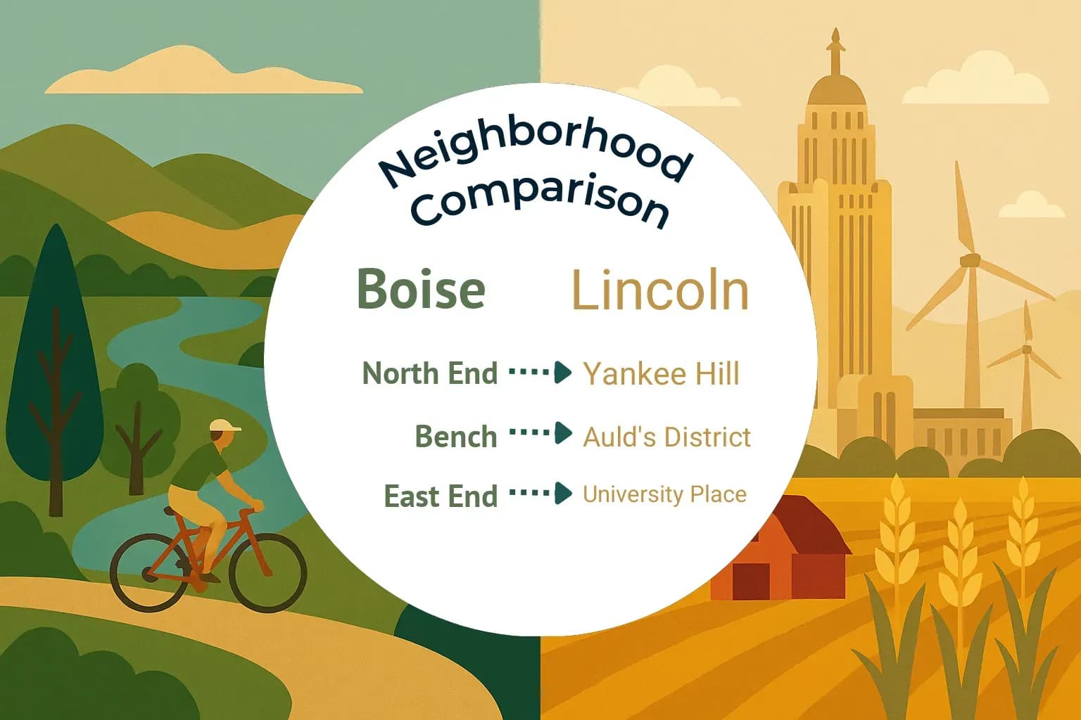 Boise vs Lincoln Neighborhood Comparison