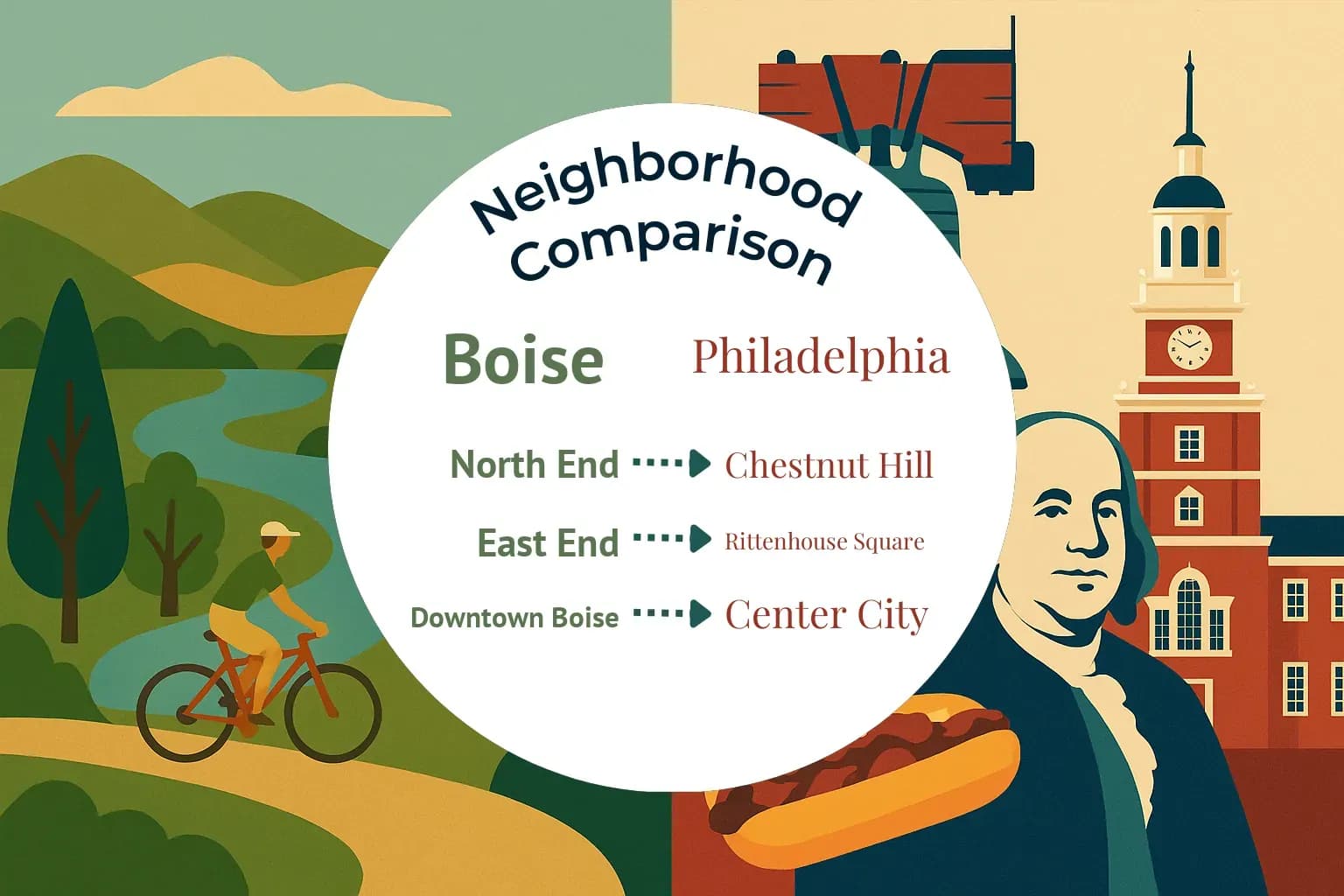 Boise vs Philadelphia Neighborhood Comparison