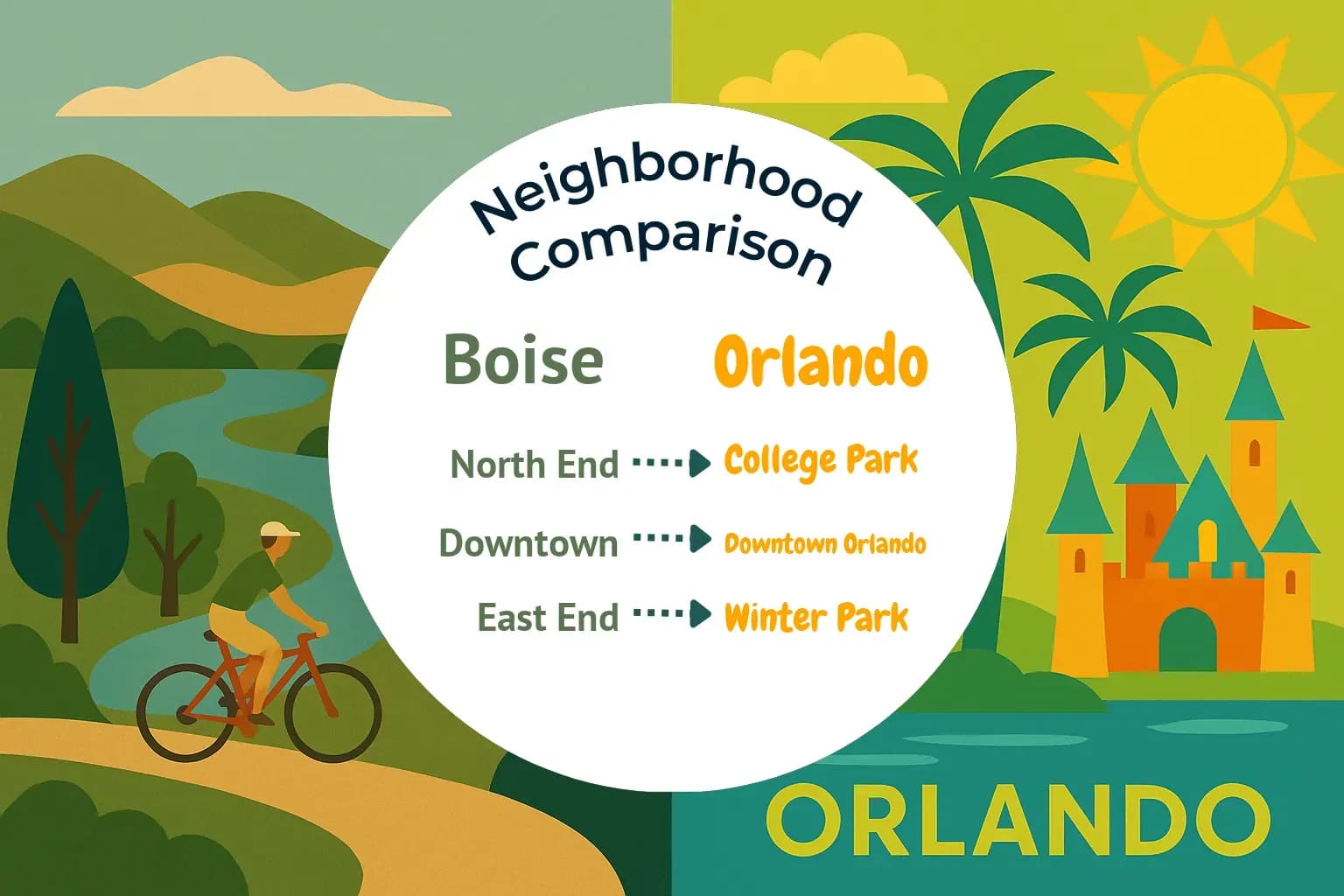 Boise vs Orlando Neighborhood Comparison