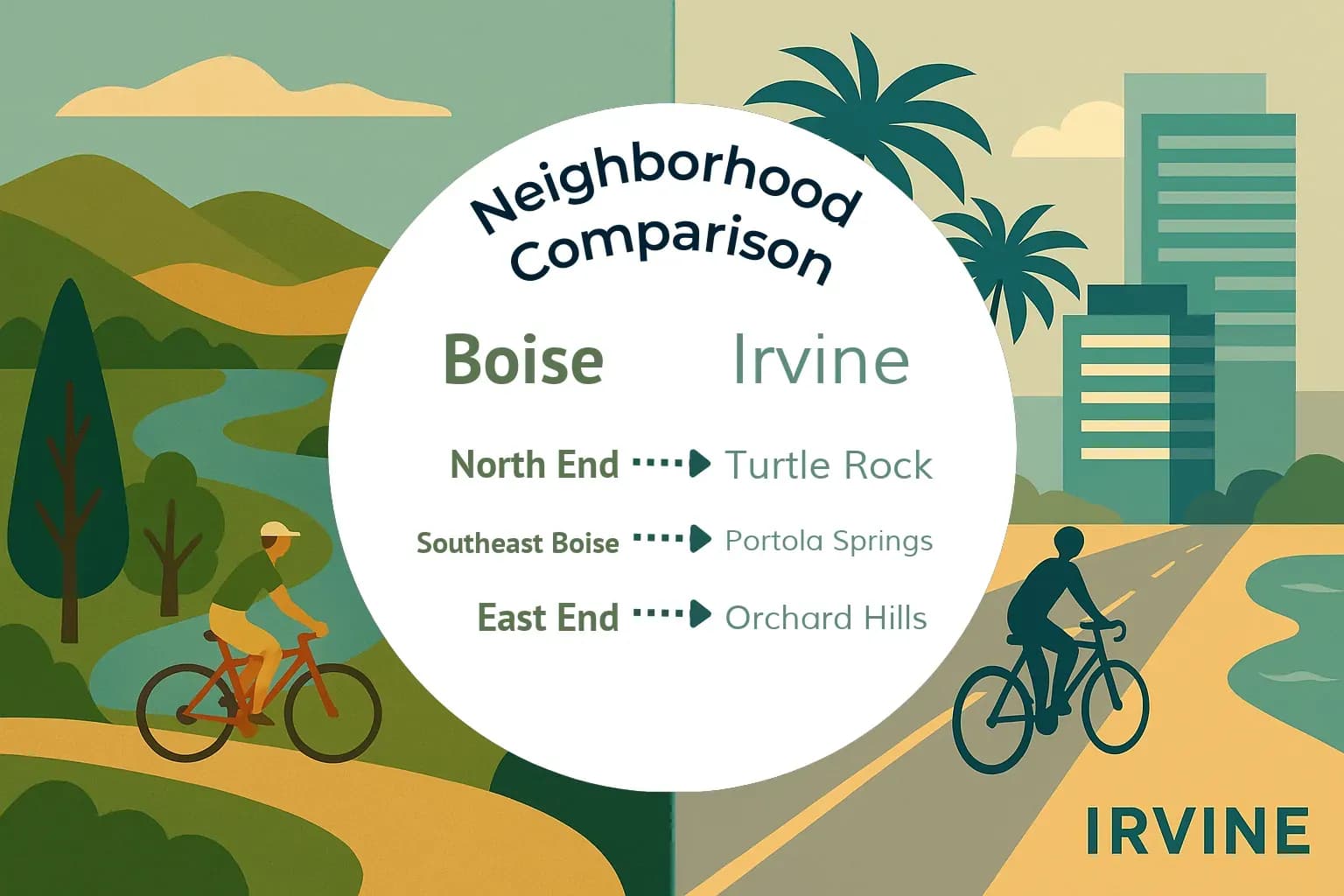 Boise vs Irvine Neighborhood Comparison