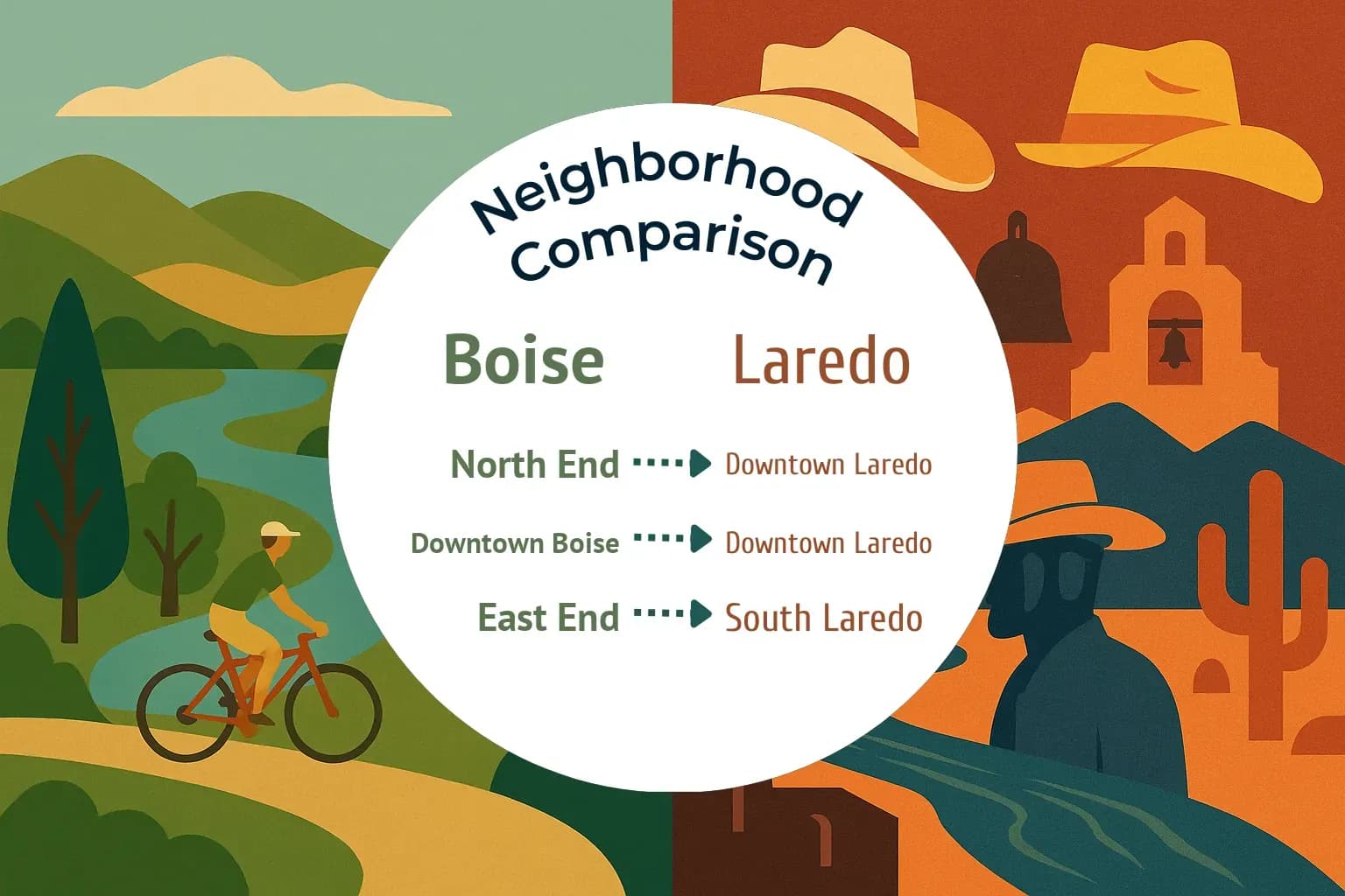 Boise vs Laredo Neighborhood Comparison