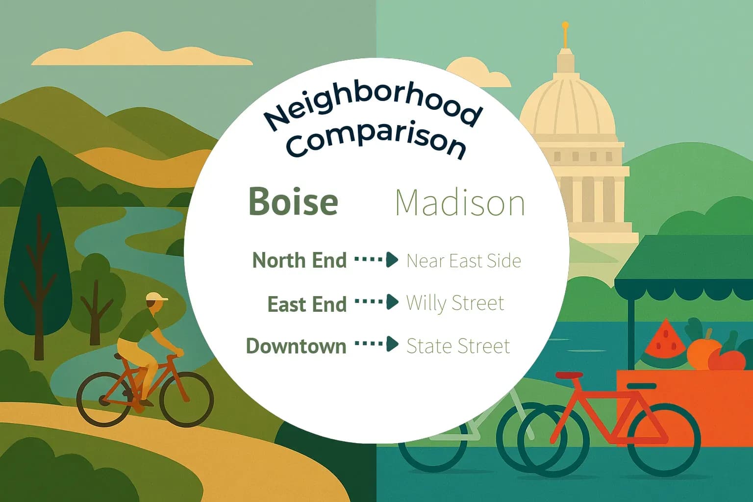 Boise vs Madison Neighborhood Comparison
