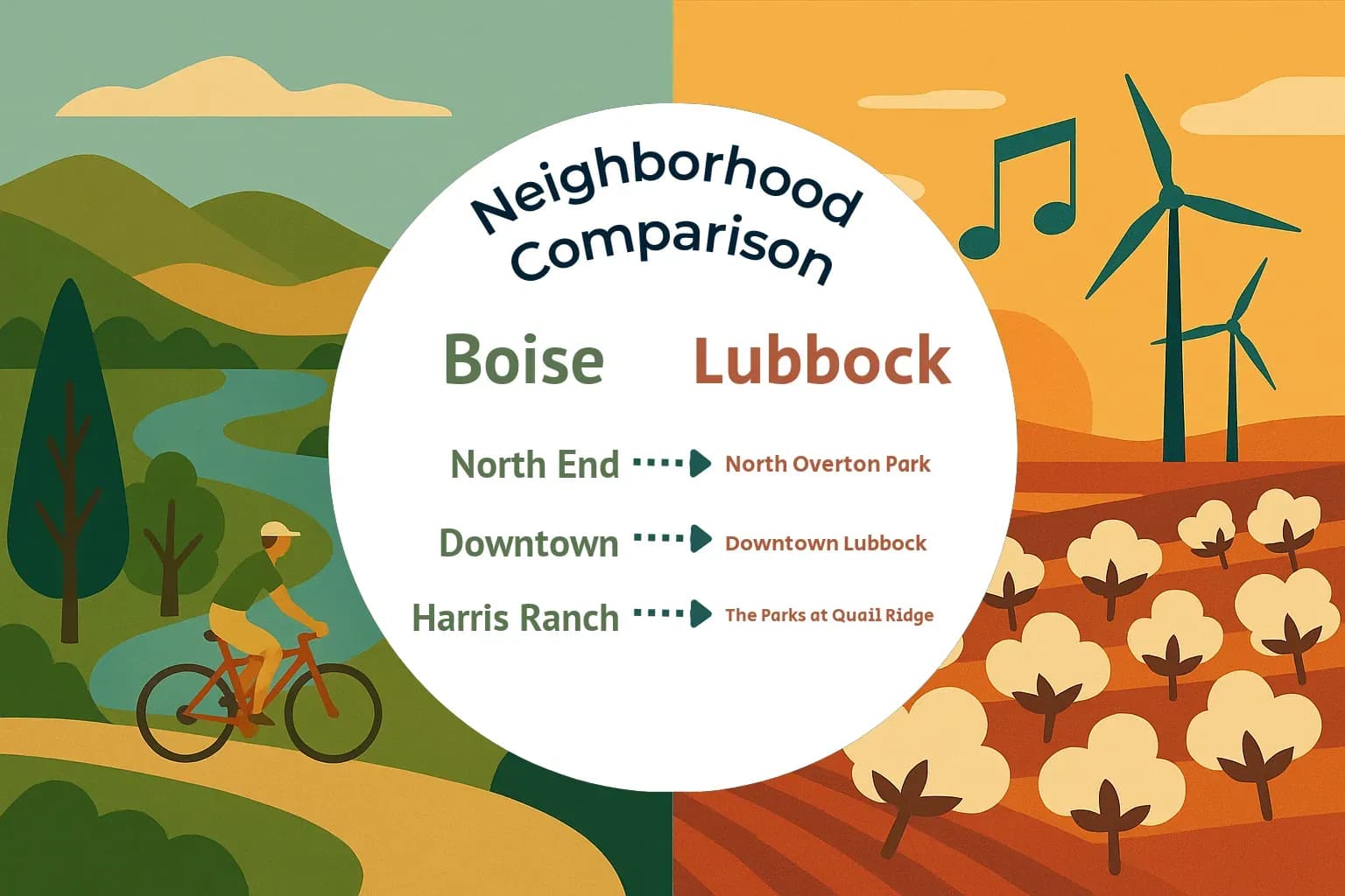 Boise vs Lubbock Neighborhood Comparison