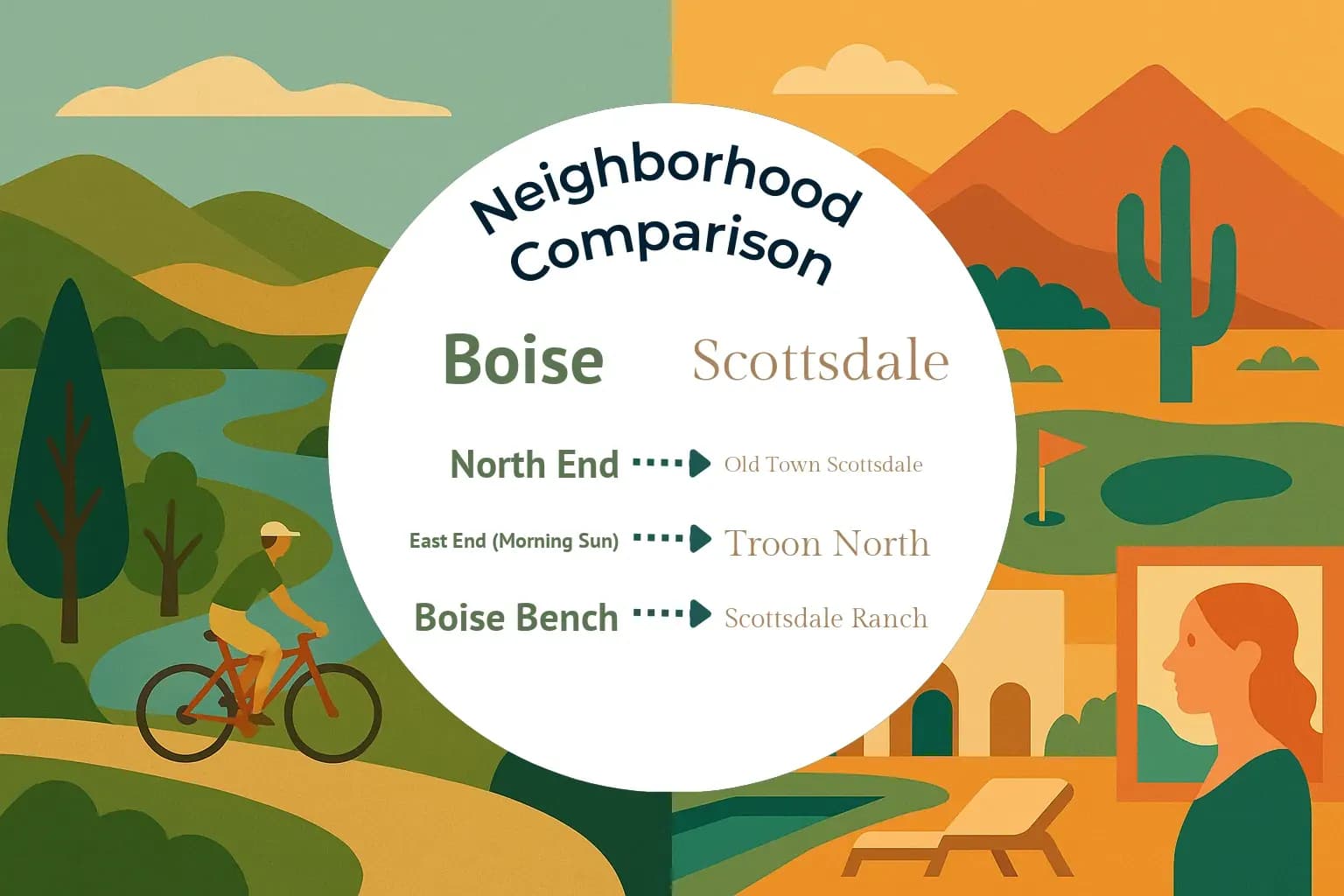 Boise vs Scottsdale Neighborhood Comparison