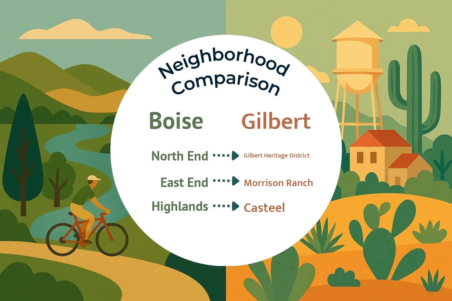 Boise vs Gilbert Neighborhood Comparison