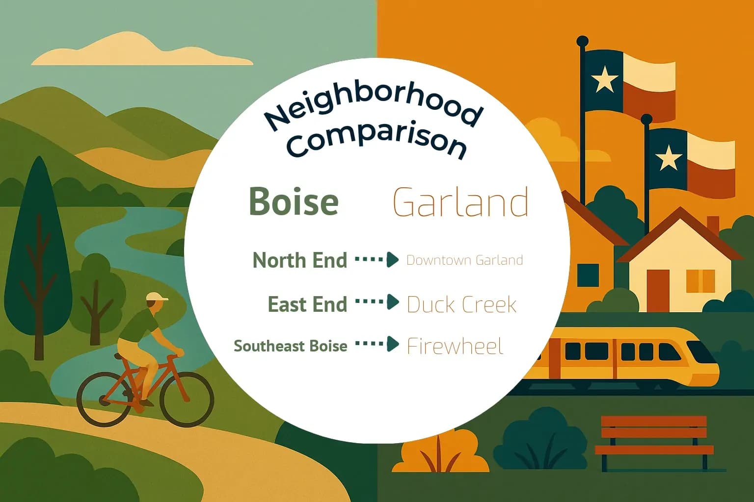 Boise vs Garland Neighborhood Comparison