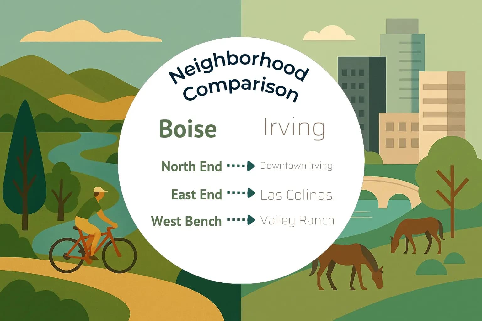 Boise vs Irving Neighborhood Comparison