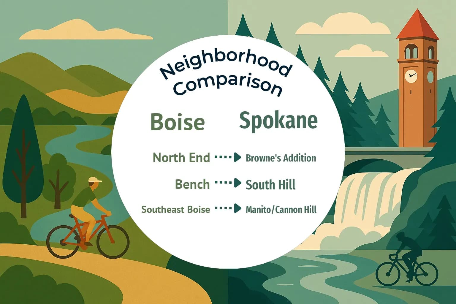 Boise vs Spokane Neighborhood Comparison