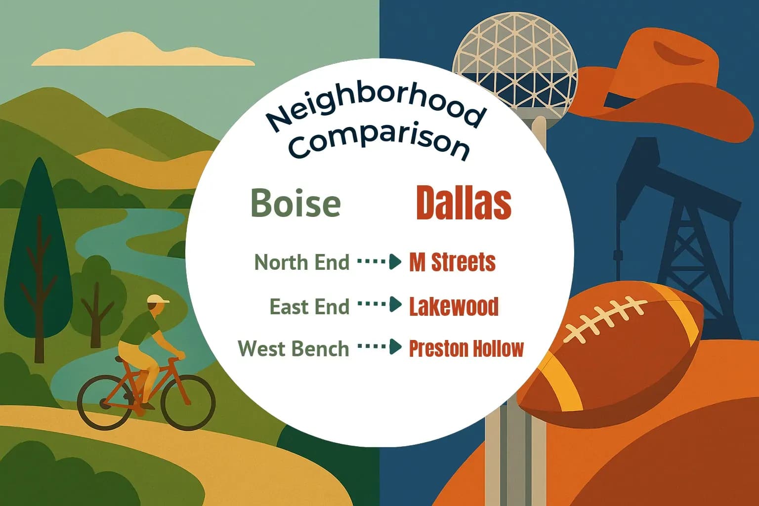Boise vs Dallas Neighborhood Comparison