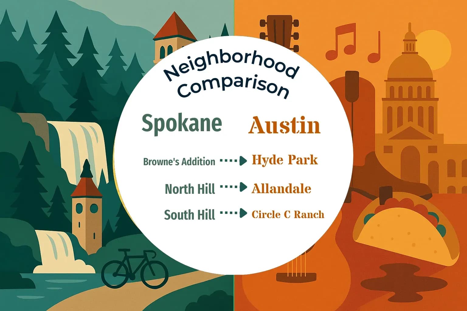 Spokane vs Austin Neighborhood Comparison