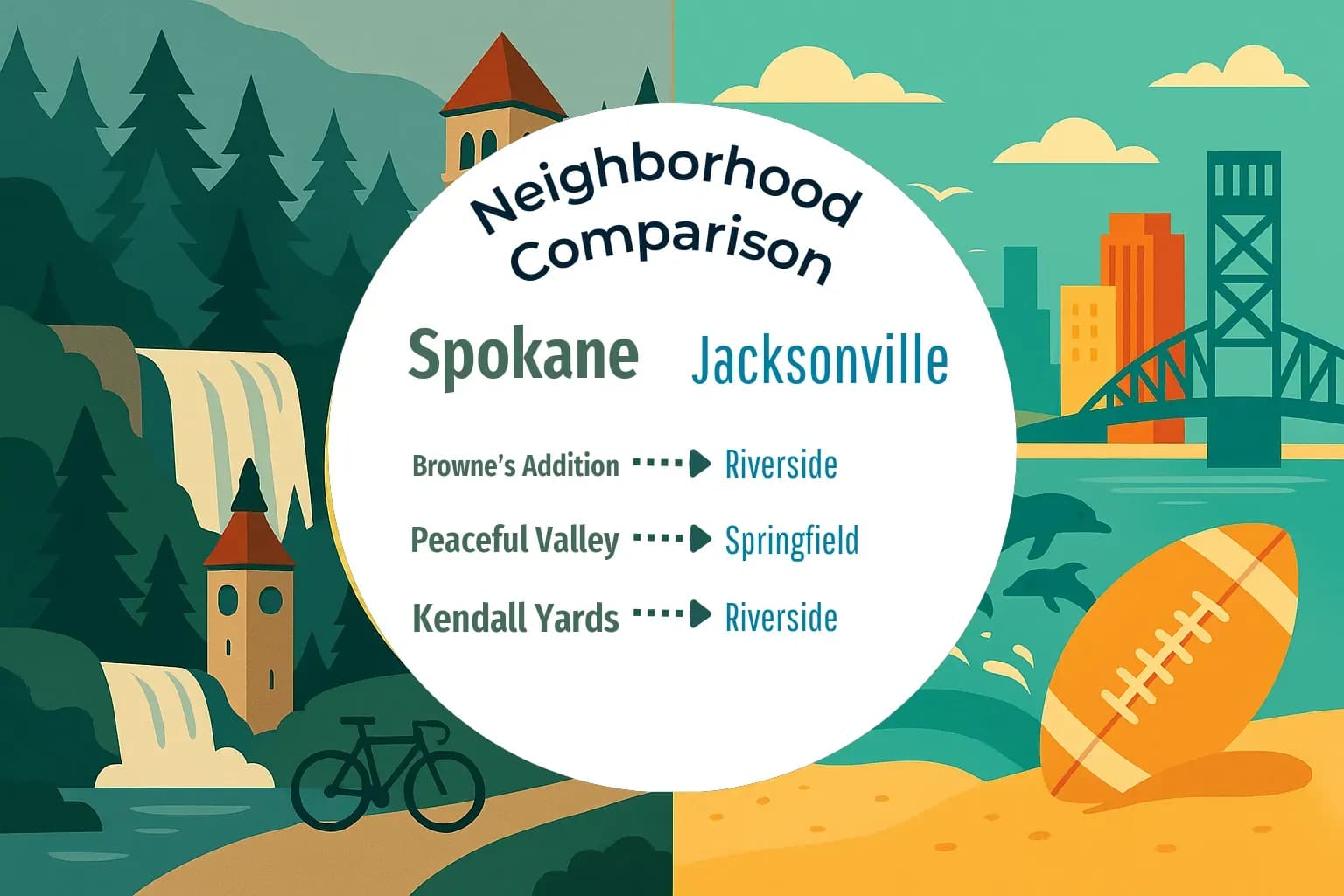 Spokane vs Jacksonville Neighborhood Comparison